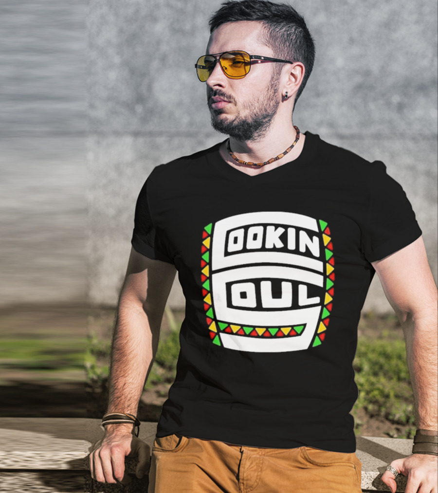 Cookin Soul Logo African Pattern Colors T-Shirt