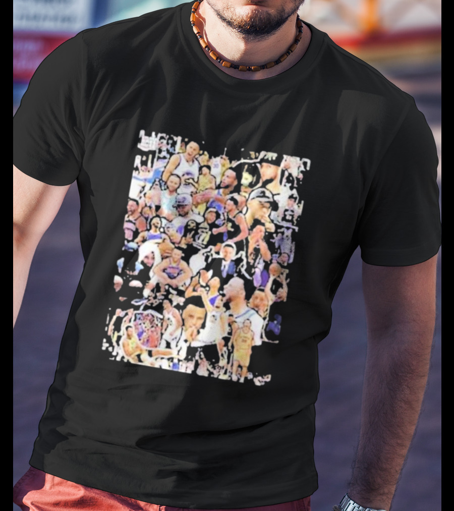 Happy Birthday Stephen Curry Basketball Court Emotions Collage T-Shirt