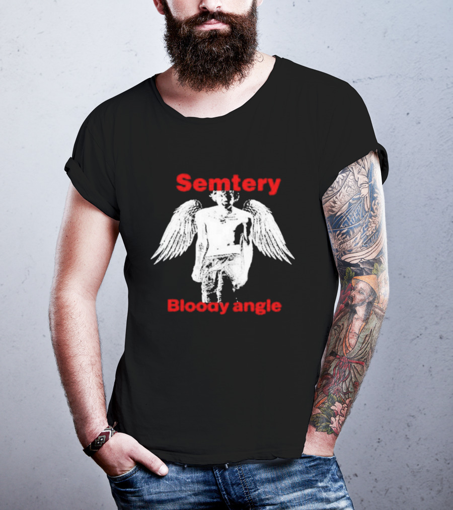 Semetery Bloody Angle Haunted Mound Angel T-Shirt