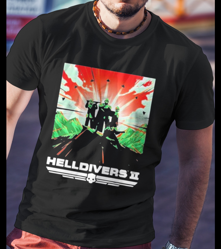HELLDIVERS II Colorful Video Game Artwork T-Shirt