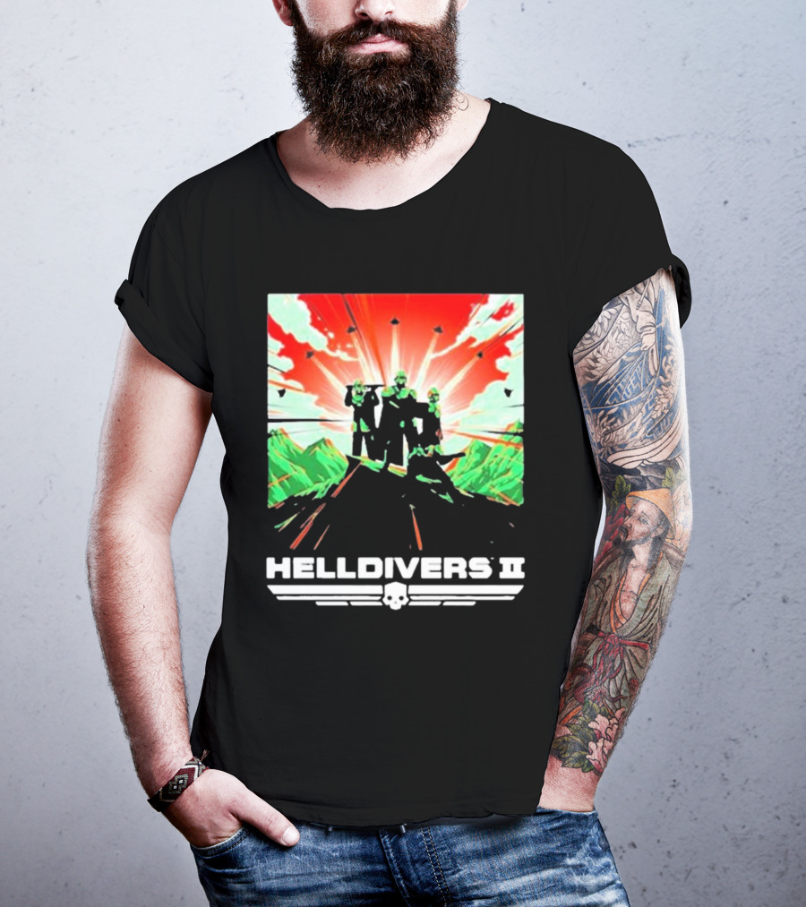 HELLDIVERS II Colorful Video Game Artwork T-Shirt