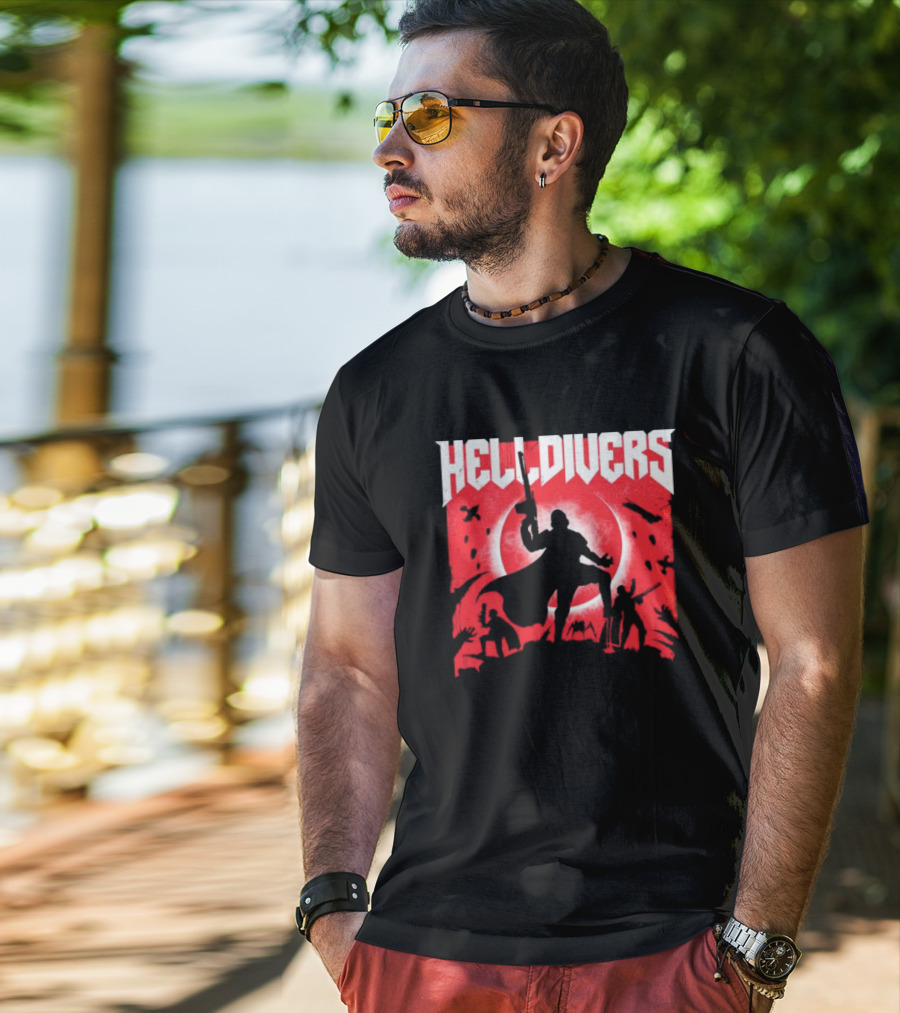 Helldivers Red Moon Battle T-Shirt