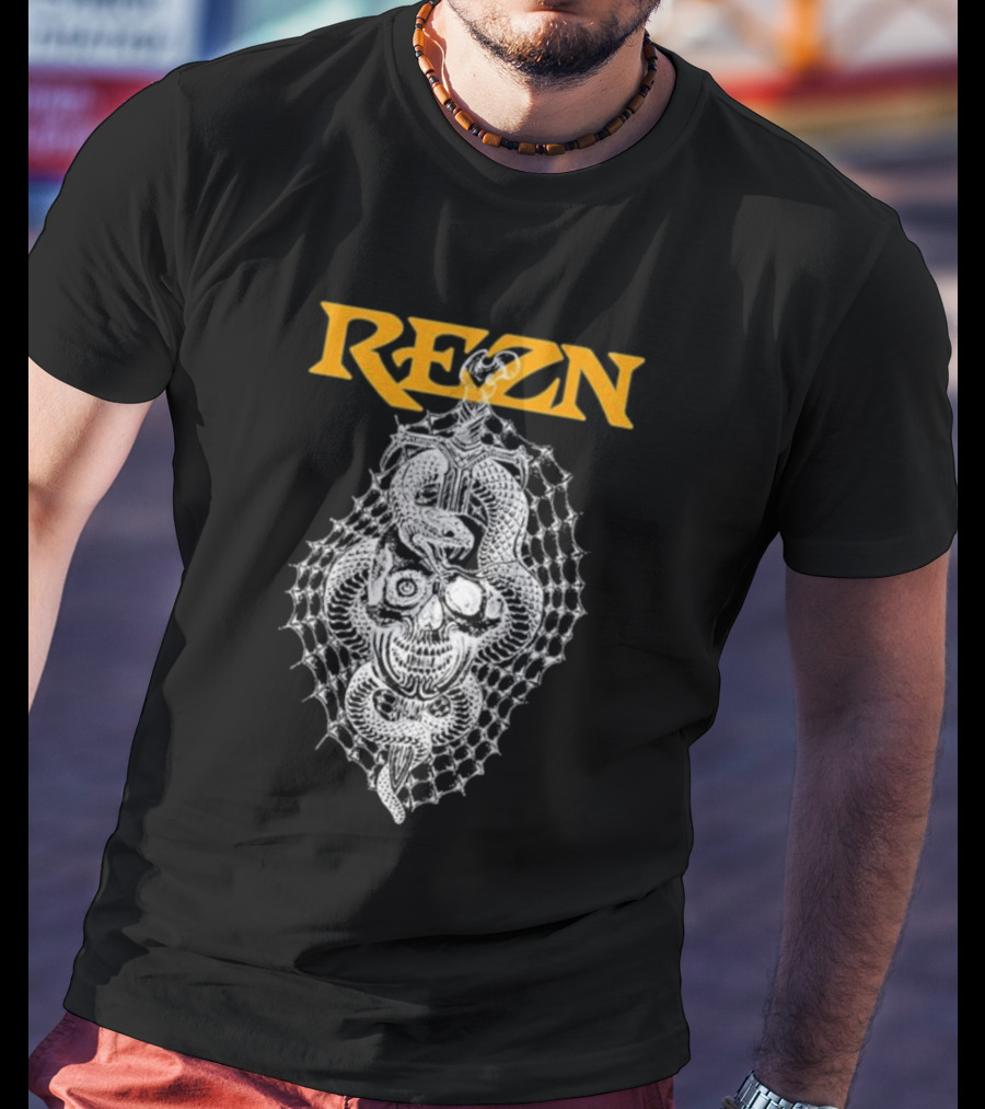 Hello Rezn Skull And Snake Web T-Shirt