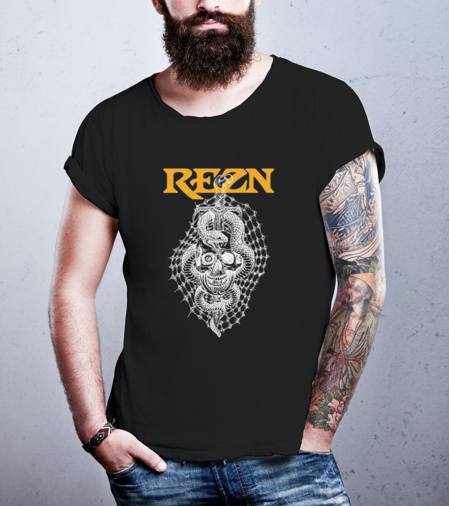 Hello Rezn Skull And Snake Web T-Shirt