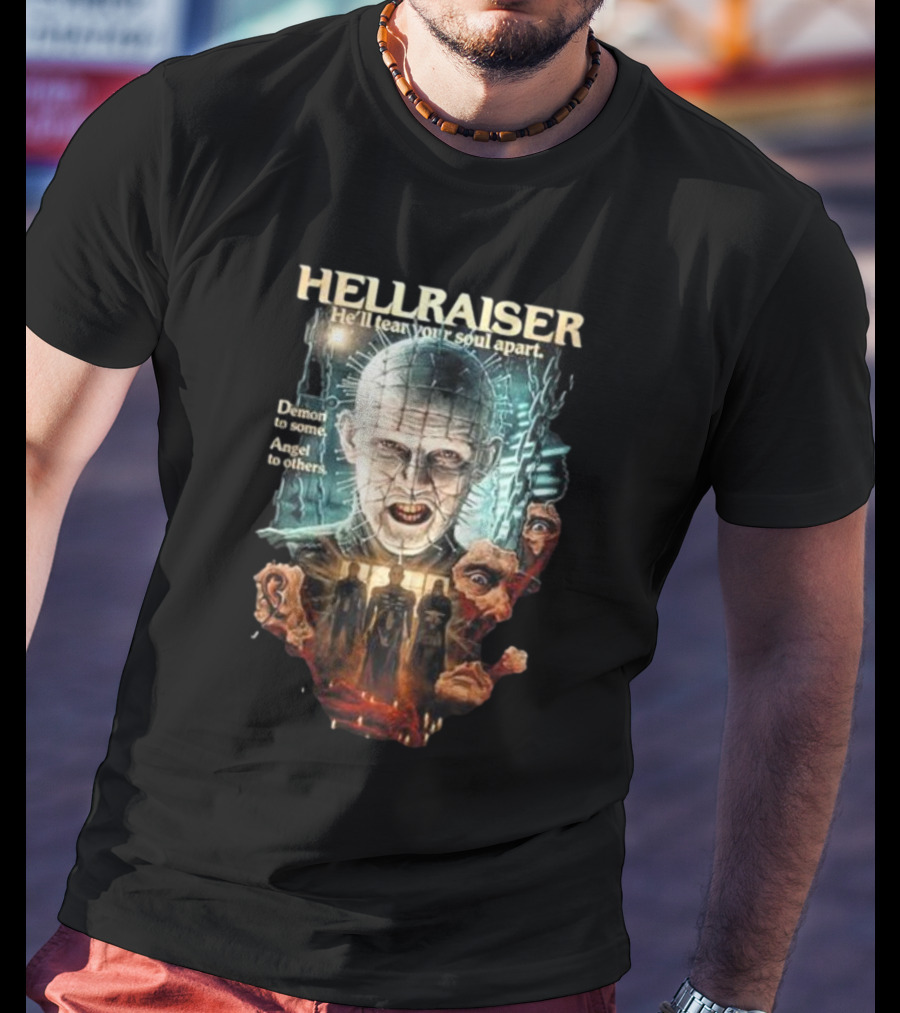 Hellraiser He'll Tear Your Soul Apart Demon To Some Angel To Others T-Shirt