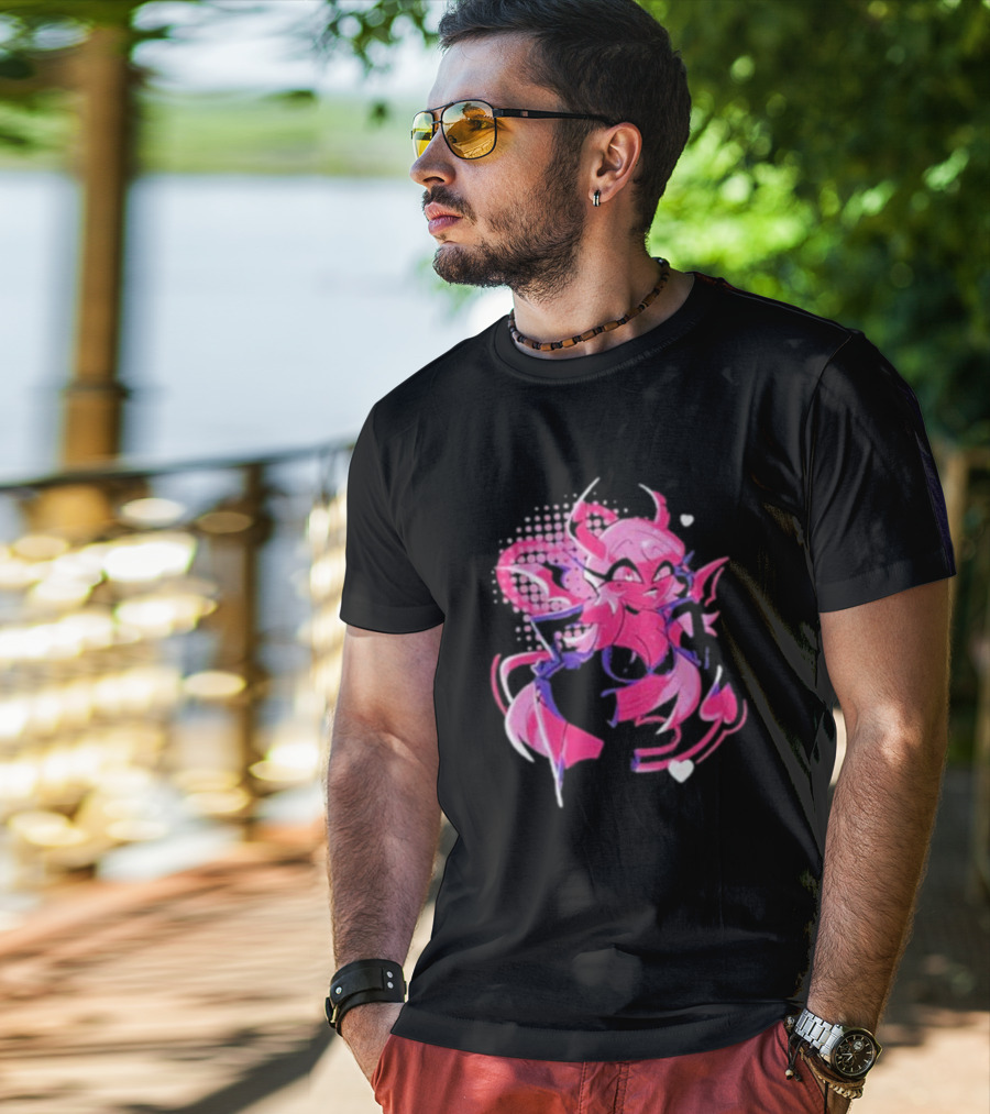 Helluva Boss Verosika Mayday Pink Demon Character T-Shirt