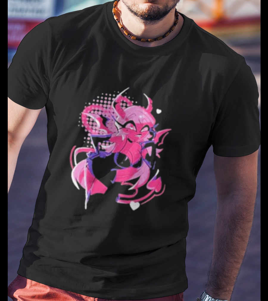 Helluva Boss Verosika Mayday Pink Demon Character T-Shirt