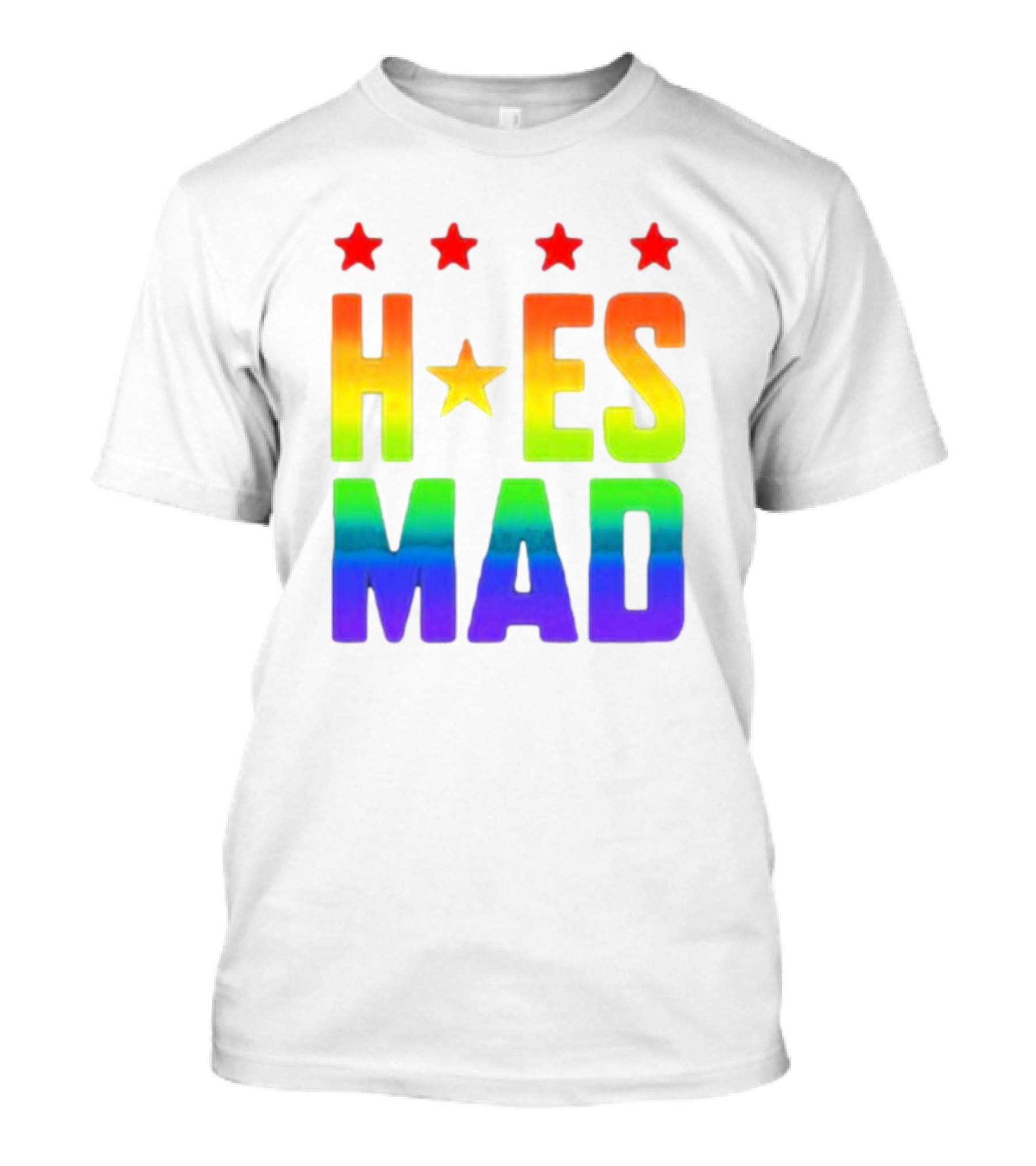 Hoes Mad Rainbow Stars Pride T-Shirt