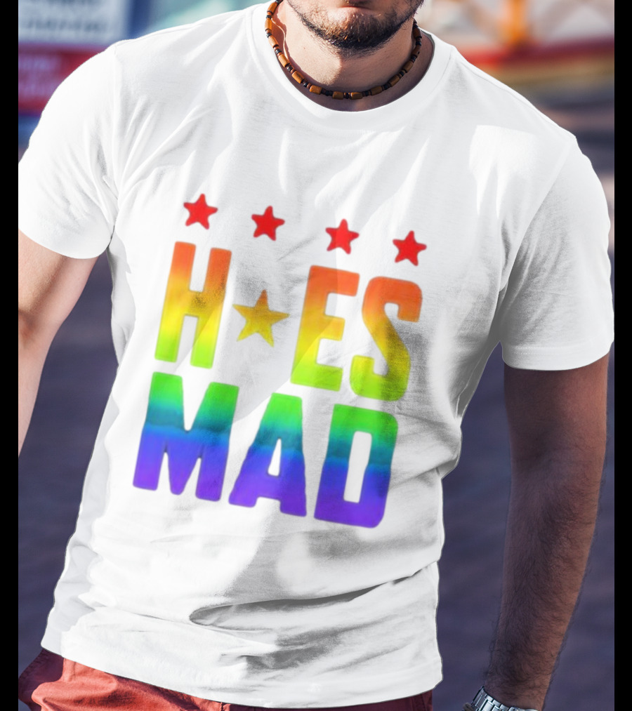 Hoes Mad Rainbow Stars Pride T-Shirt