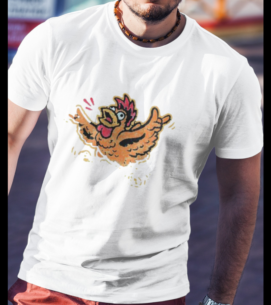 Hype-hens Primary Illustrated Cartoon Chicken T-Shirt