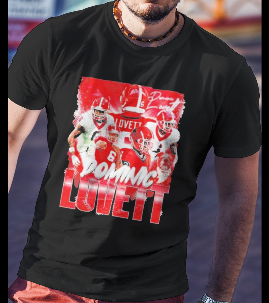 Georgia Bulldogs Dominic Lovett Football Sportswear T-Shirt