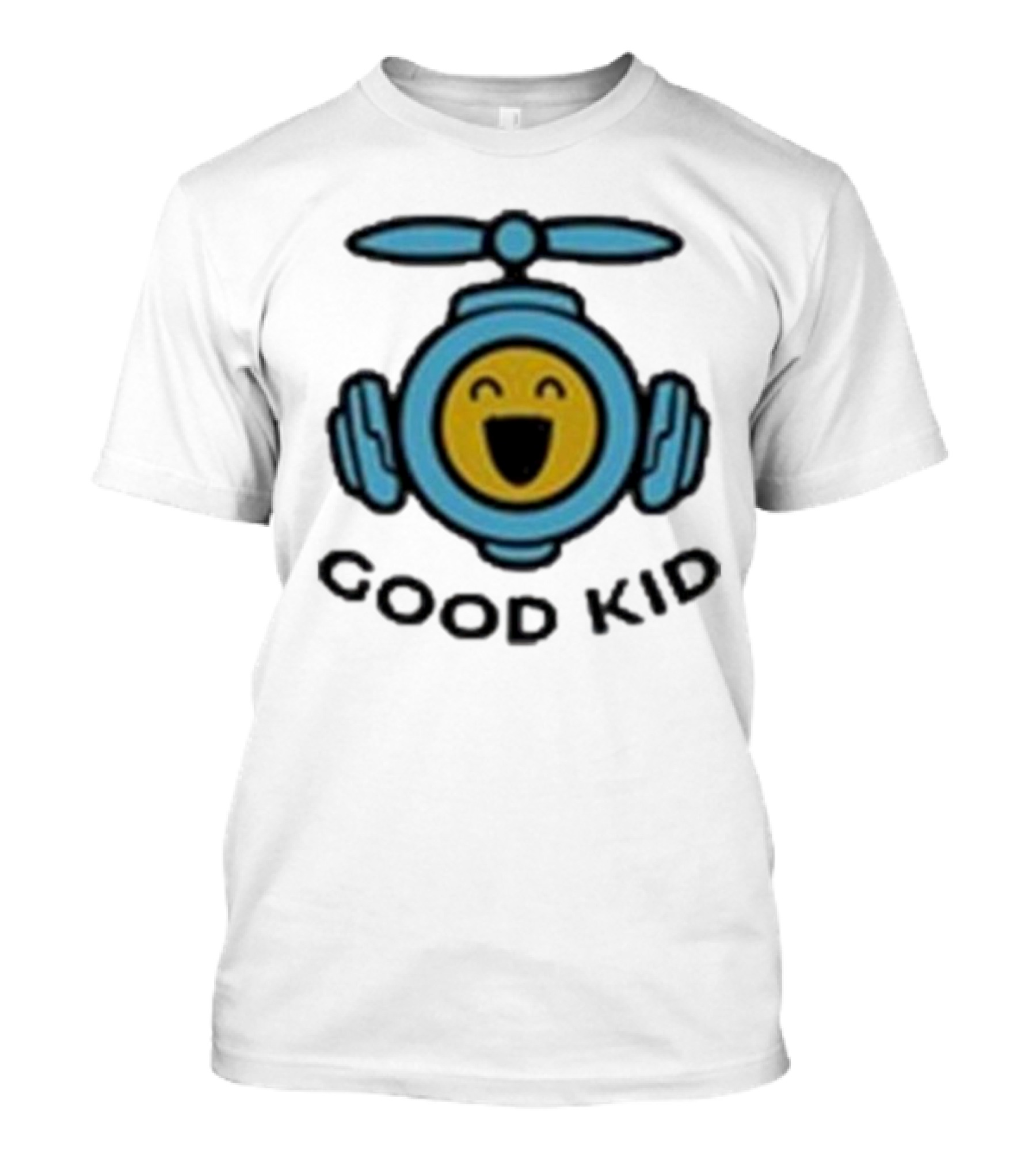 Good Kid Drone Emblem With Smiling Face T-Shirt