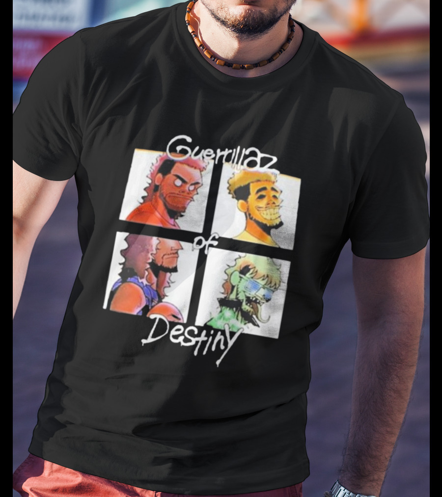 Guerrillaz Of Destiny Cartoon Quartet Pop Culture Faces T-Shirt