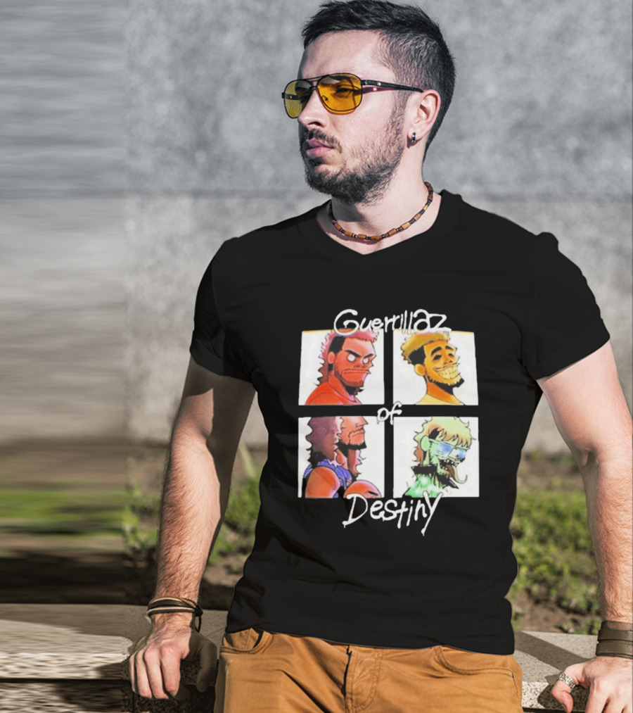 Guerrillaz Of Destiny Cartoon Quartet Pop Culture Faces T-Shirt