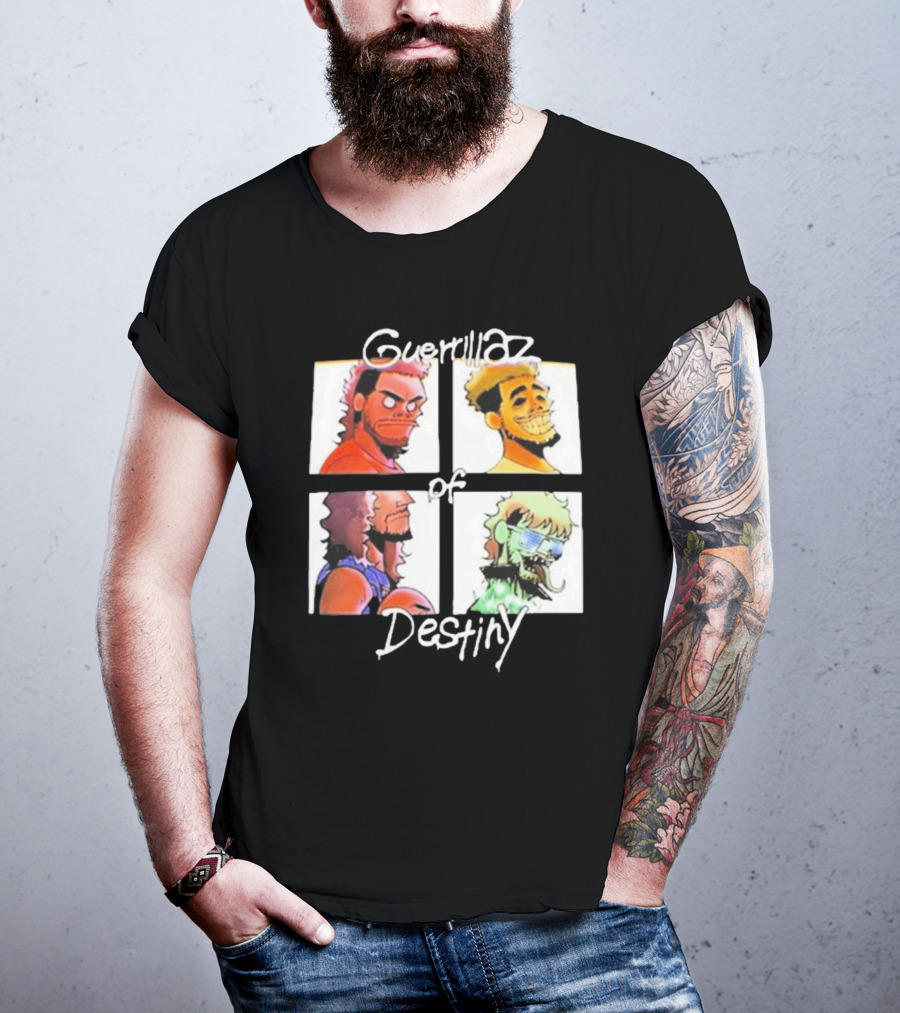 Guerrillaz Of Destiny Cartoon Quartet Pop Culture Faces T-Shirt