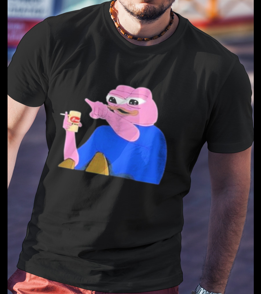 Haider $Pork Based Beer Cheetos And Pepe Style Image T-Shirt