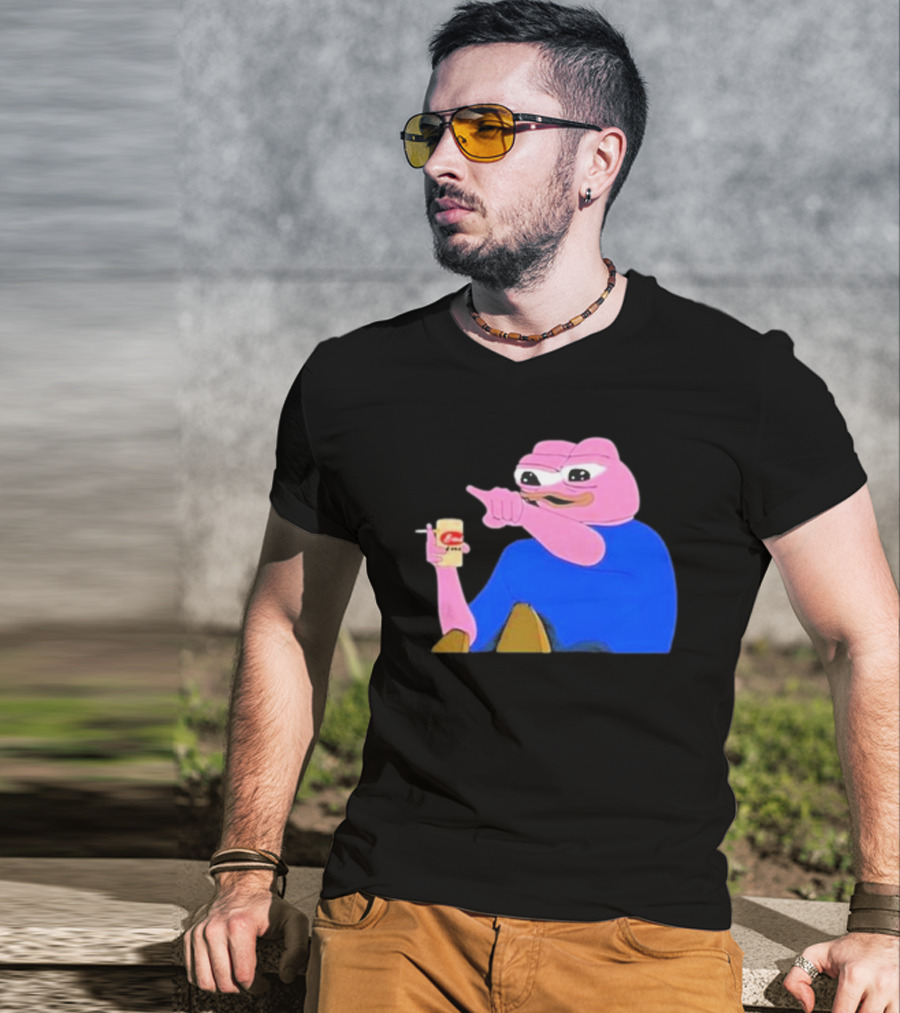 Haider $Pork Based Beer Cheetos And Pepe Style Image T-Shirt