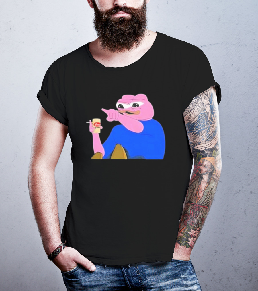 Haider $Pork Based Beer Cheetos And Pepe Style Image T-Shirt