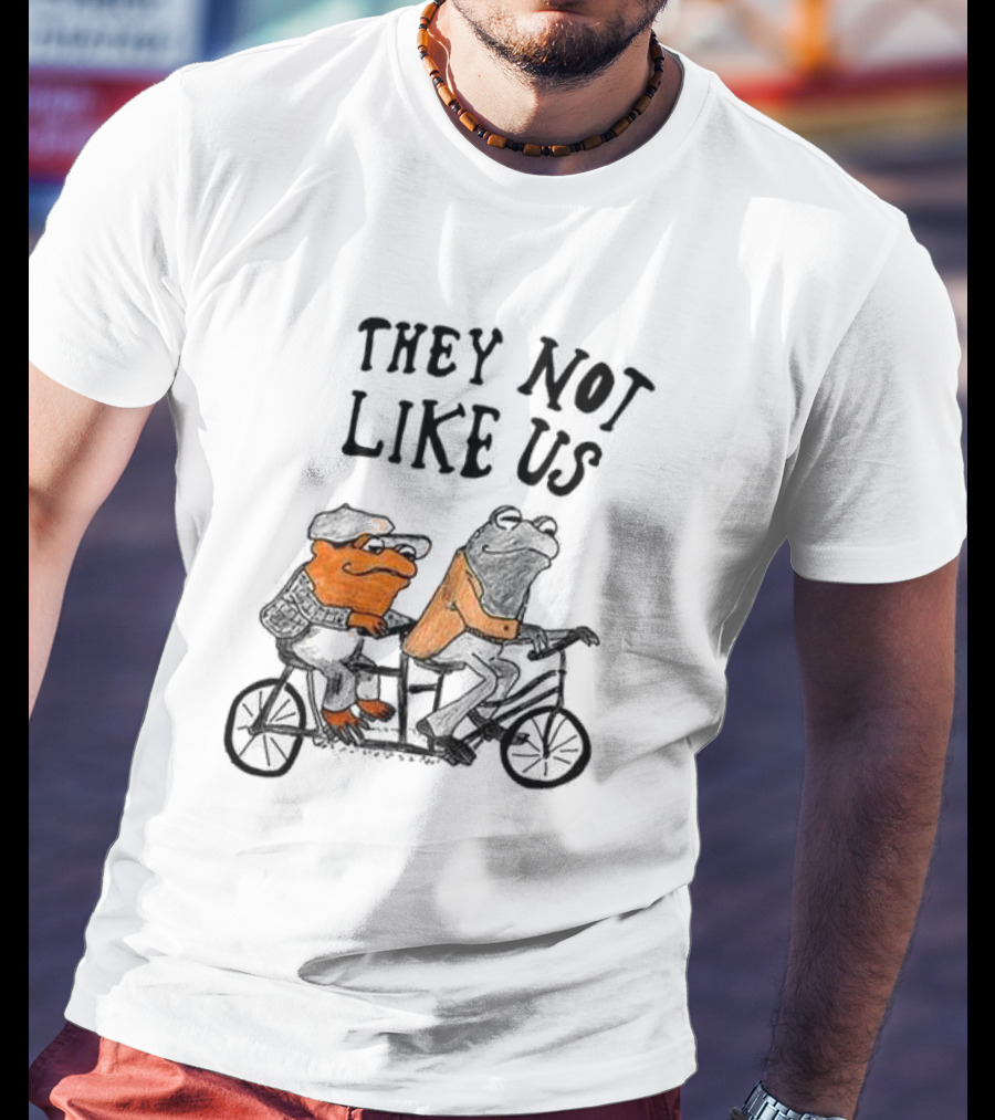 They Not Like Us Frog Riding Bike Duo T-Shirt