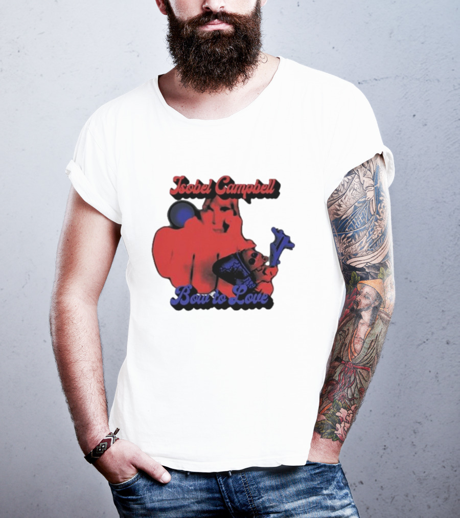 Isobel Campbell Bow To Love Retro Red And Blue T-Shirt