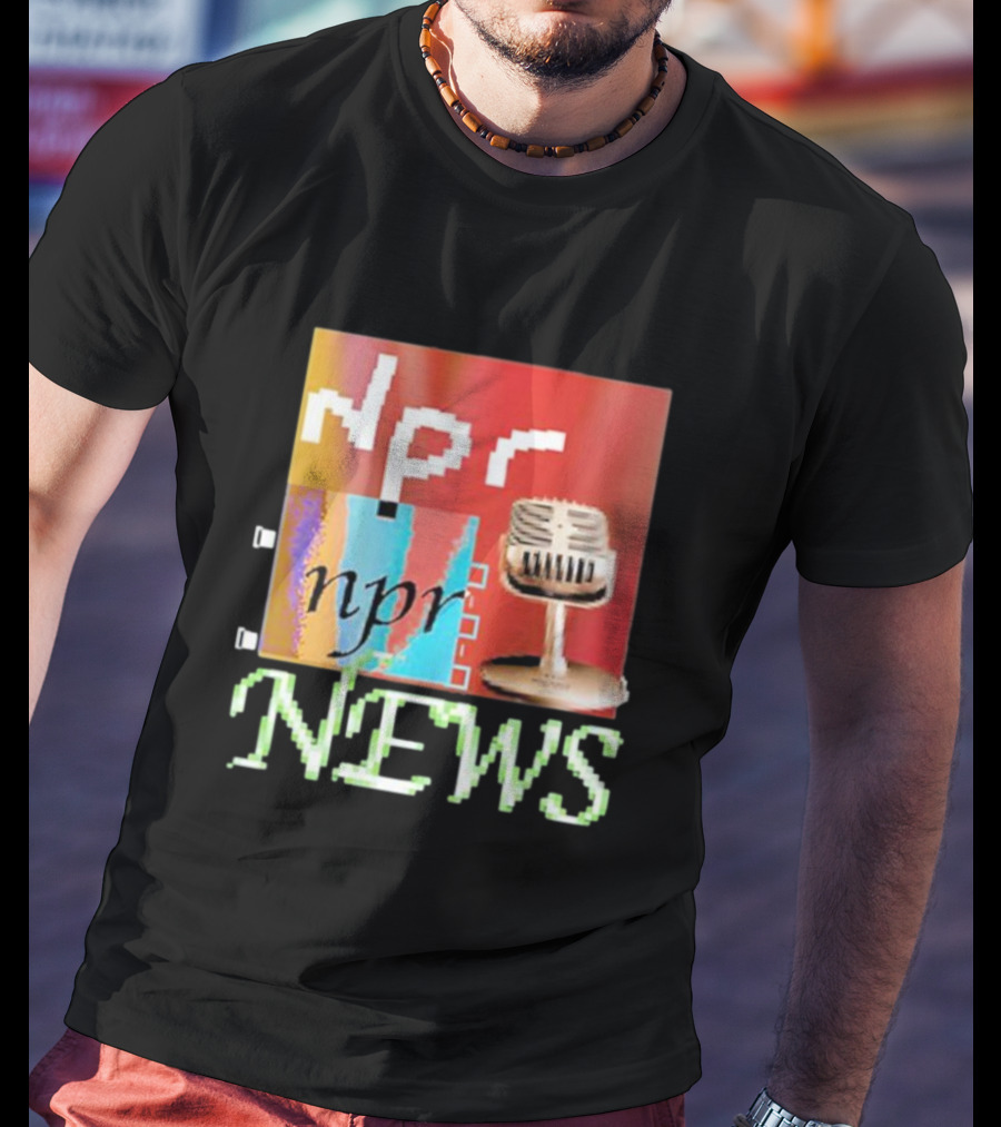 NPR News Vintage Microphone Graphic Jack Corbett TikTok T-Shirt