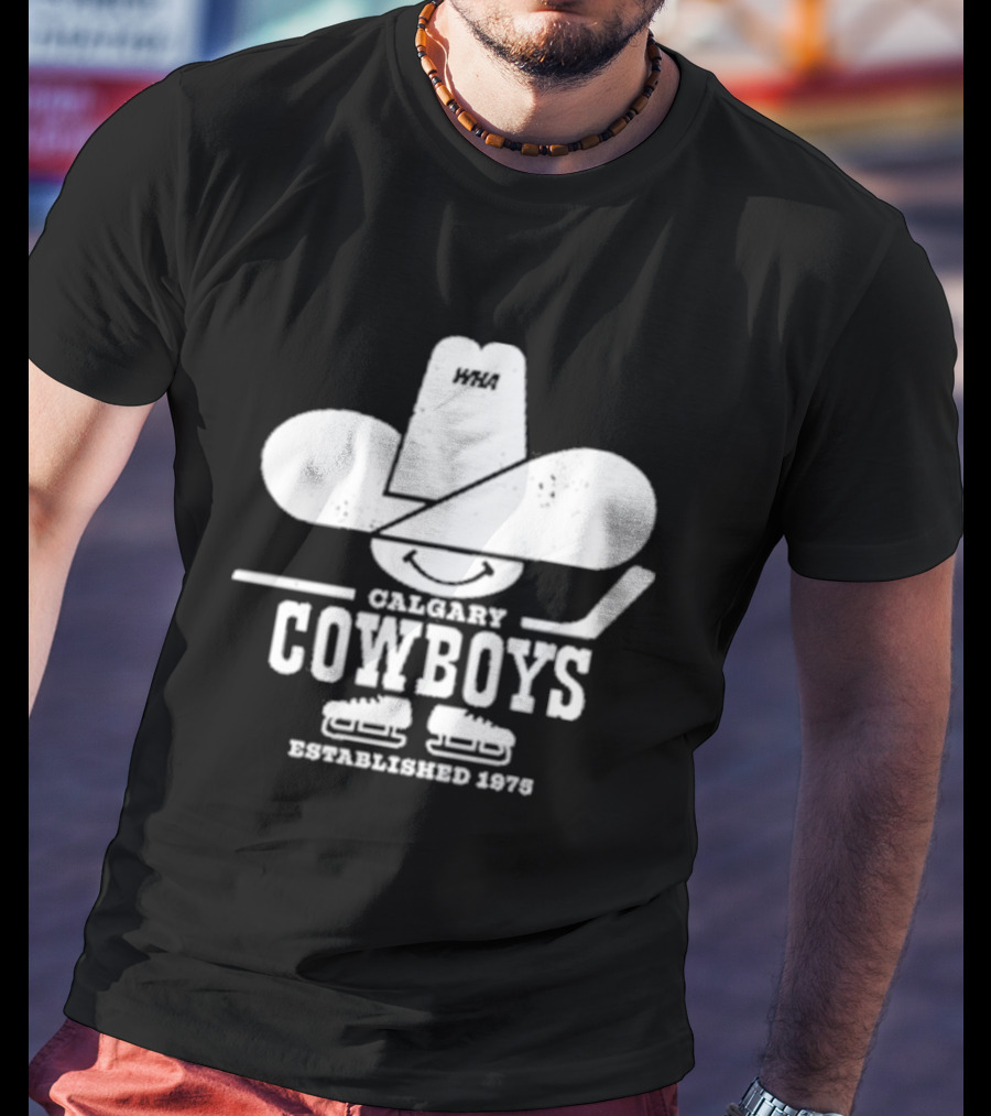 Jari The Hutt WHA Calgary Cowboys Hockey Established 1975 T-Shirt