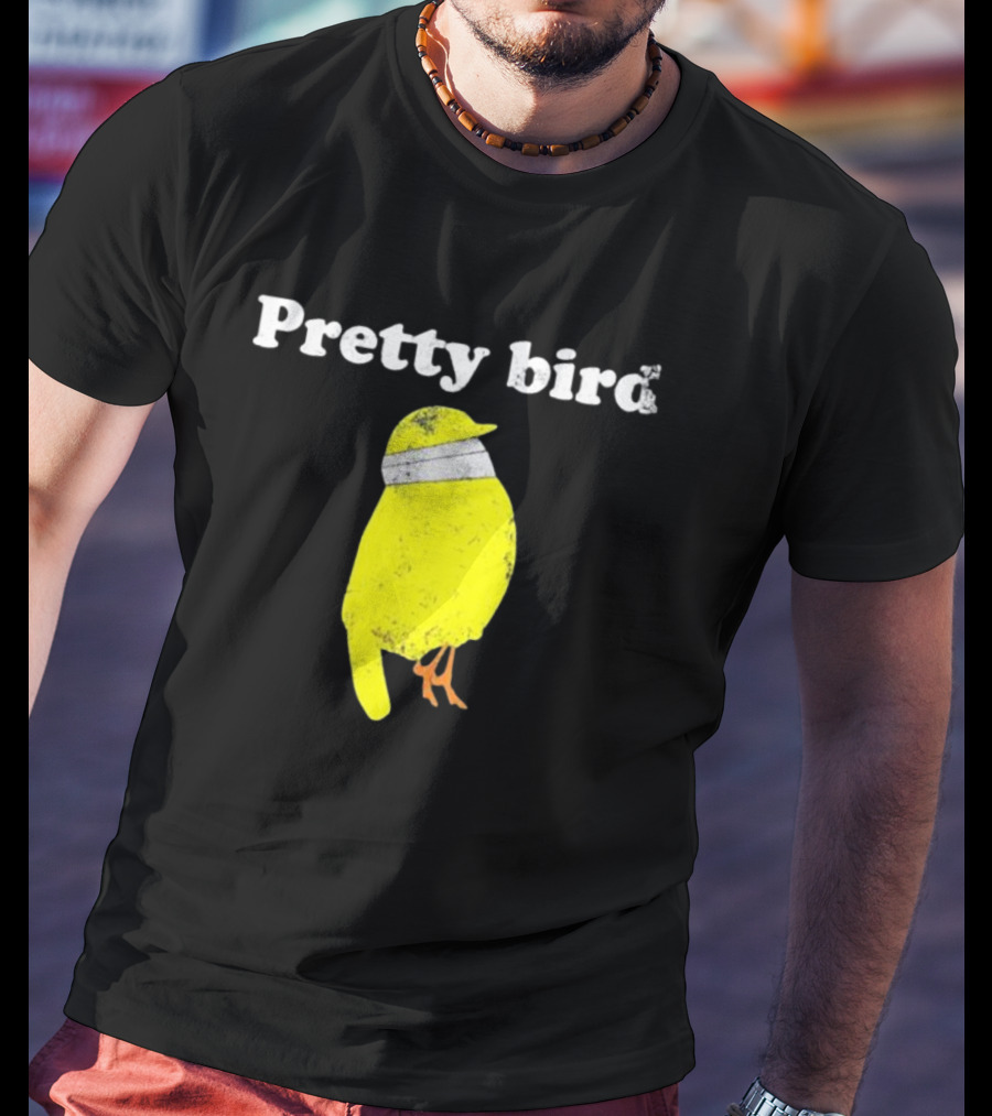 Pretty Bird Yellow Bandit Bird Retro Style Jonathan Swanson T-Shirt