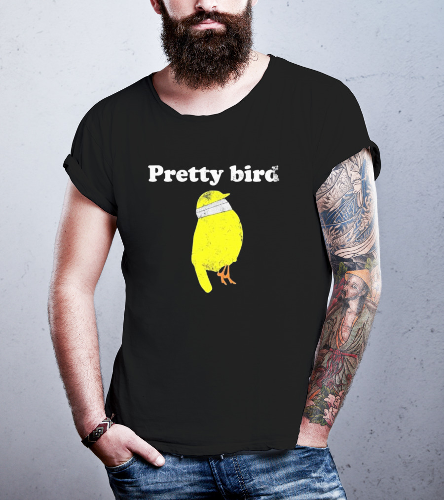 Pretty Bird Yellow Bandit Bird Retro Style Jonathan Swanson T-Shirt