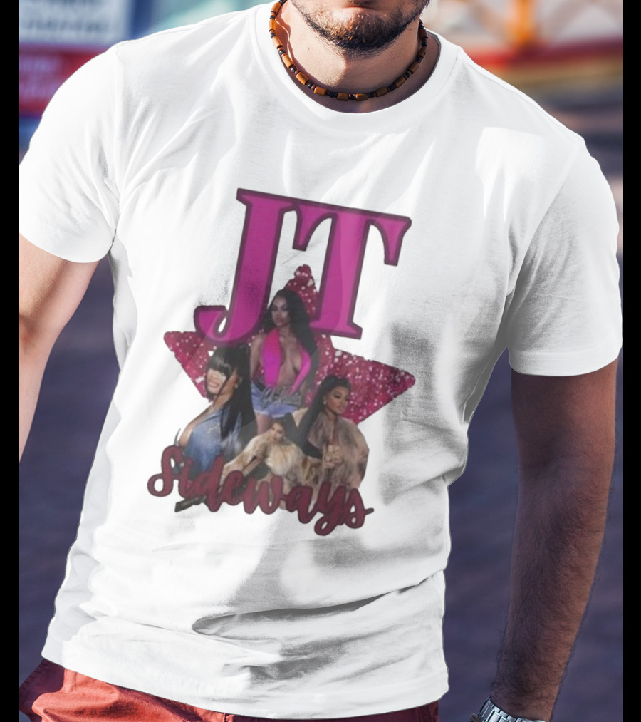 JT Sideways Star Pink Glamorous Portraits T-Shirt
