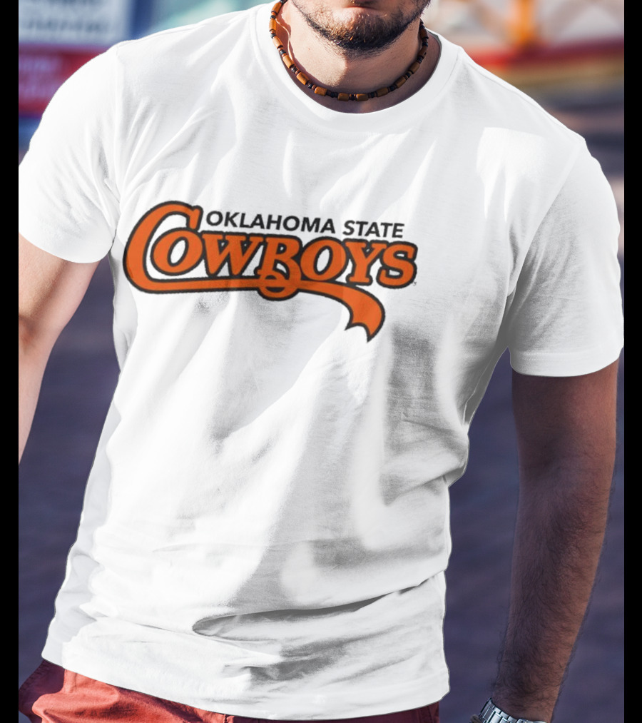Oklahoma State Cowboys Stylized Orange Text T-Shirt