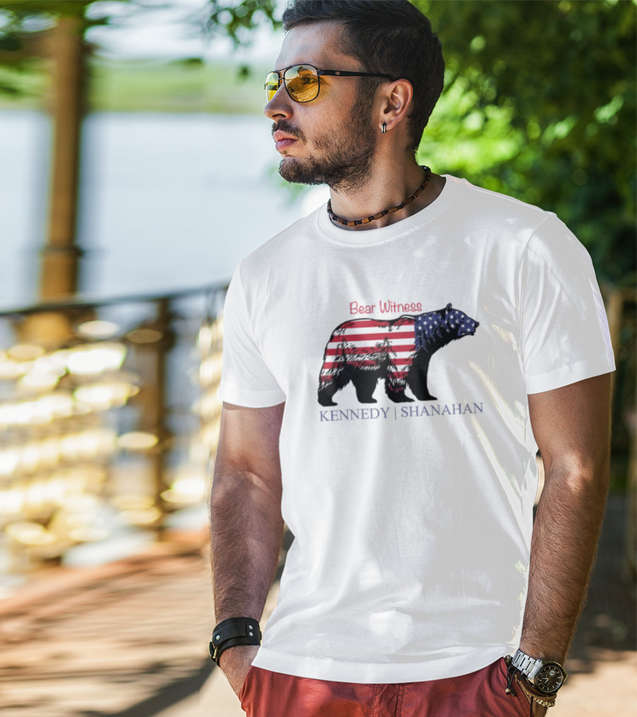Bear Witness American Flag Bear Kennedy Shanahan T-Shirt