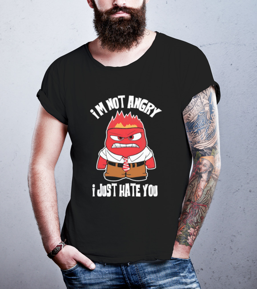 I’m Not Angry I Just Hate You Fire Boy Anger Character Cartoon Red Monster T-Shirt