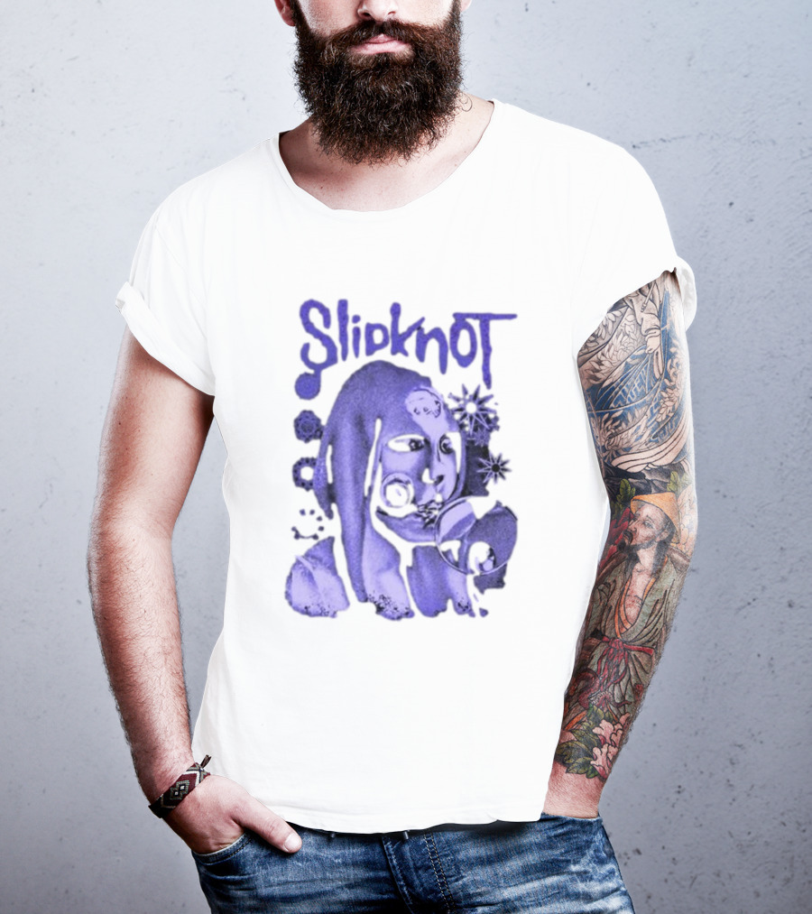 Slipknot Inbetween Shapes Abstract Masked Figure With Geometric T-Shirt