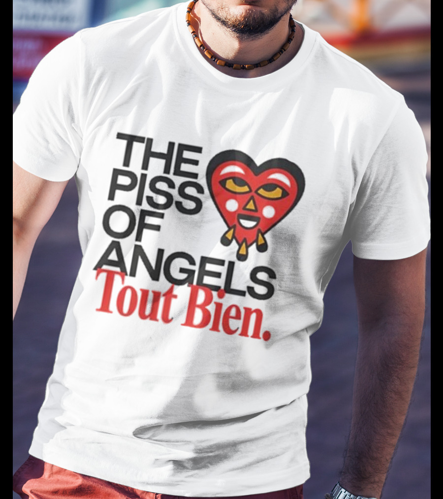 Tout Bien The Piss Of Angels Red Heart Face T-Shirt