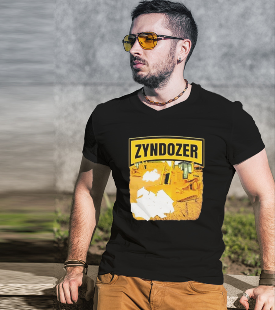 Zyndozer Funny Ahh Tees Bulldozer Image T-Shirt