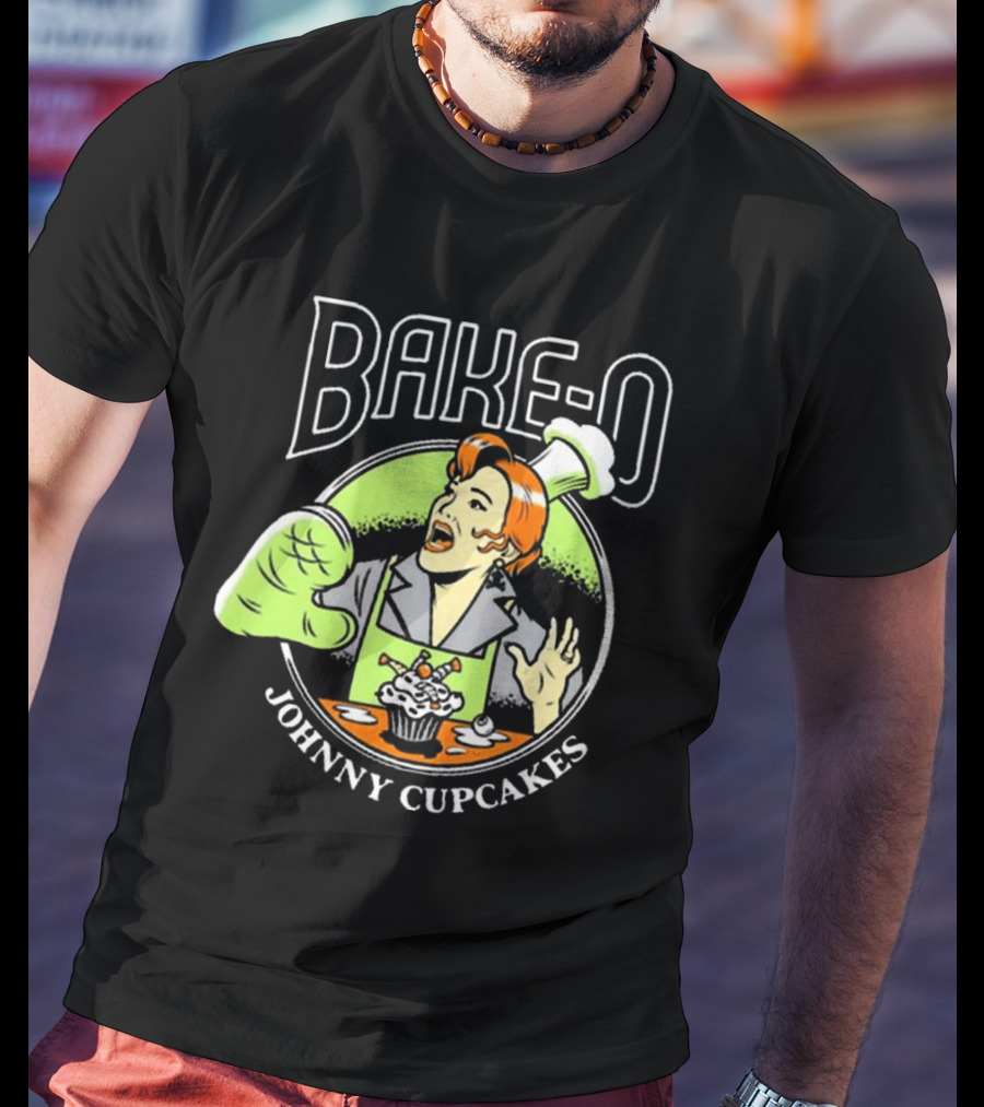 BAKE-O Johnny Cupcakes Retro Chef Cupcake Explosion T-Shirt