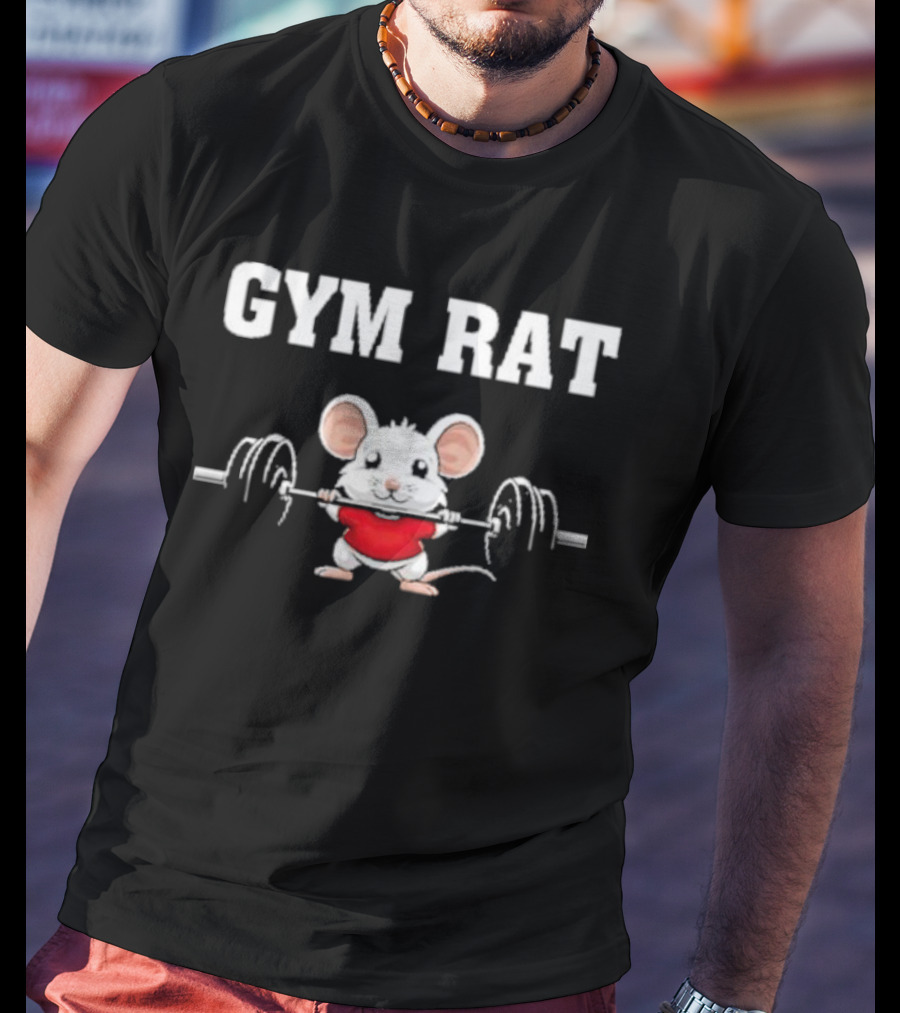 Gym Rat Cute Animal Weightlifting T-Shirt