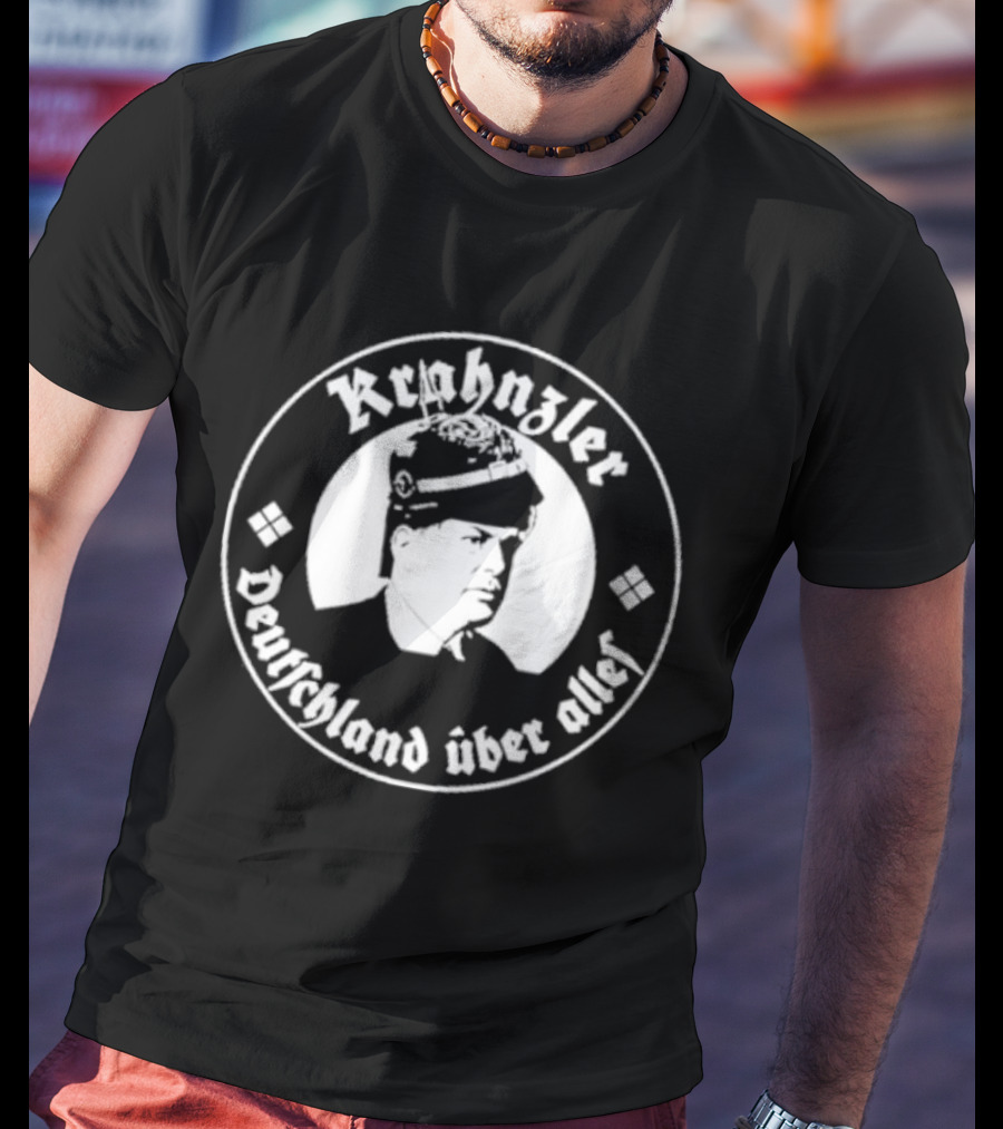 Kranzler Deutschland Über Alles Black And White Circular Crest T-Shirt
