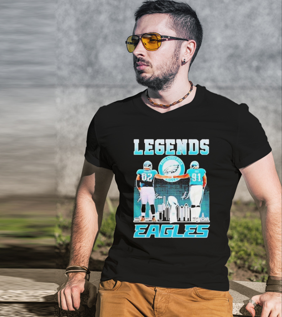 Legends Eagles 62 91 Philadelphia Football Players T-Shirt
