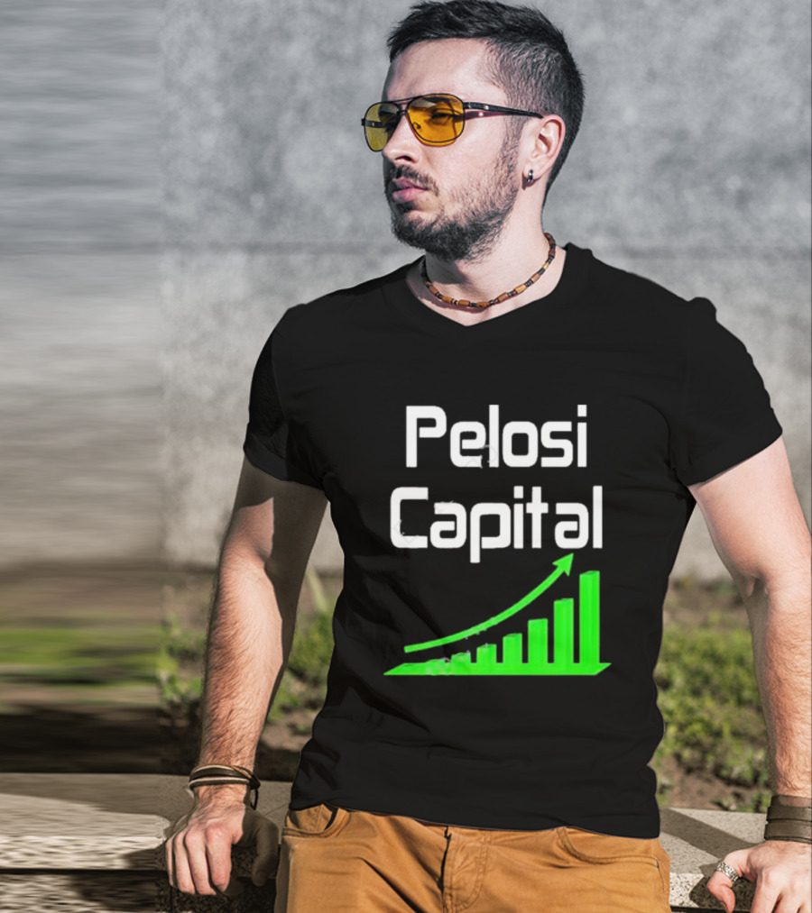 Liathetrader Pelosi Capital Green Arrow Graph T-Shirt