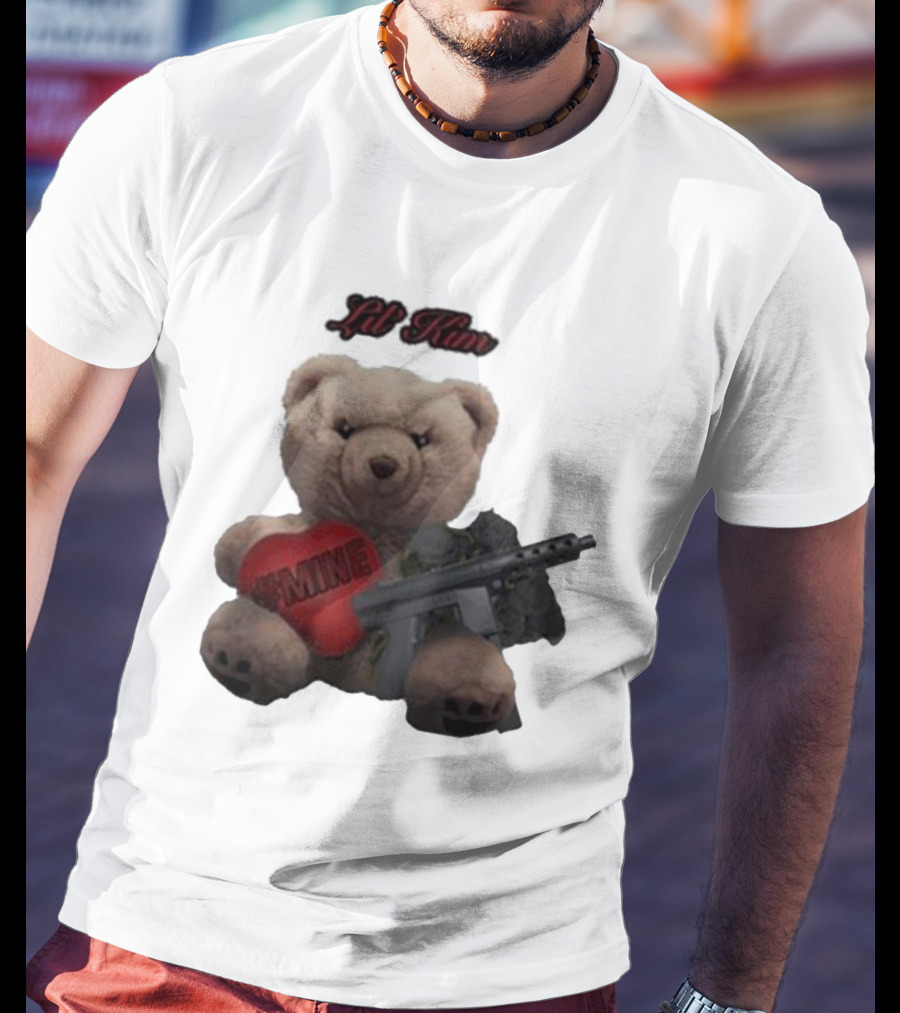Lil Kim #Mine Teddy Bear With Gun T-Shirt