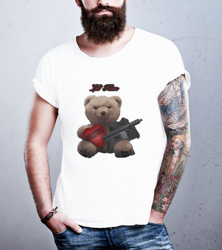 Lil Kim #Mine Teddy Bear With Gun T-Shirt