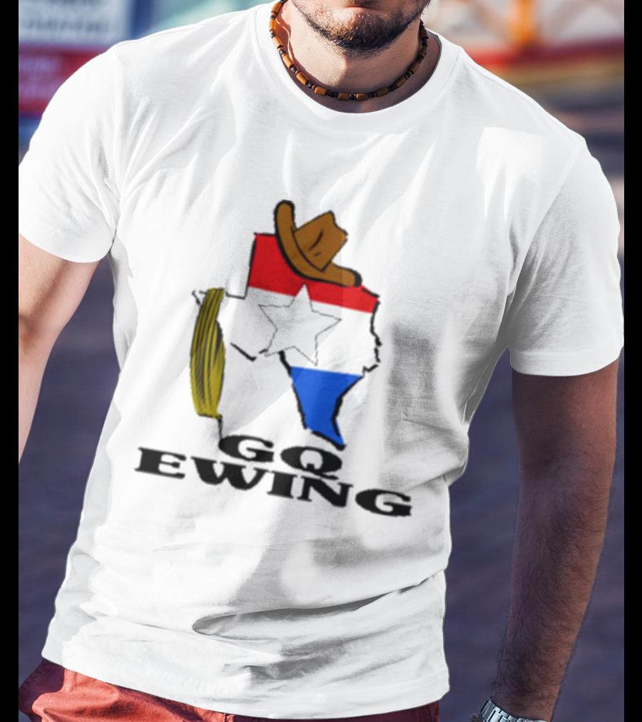 Lone Star GQ Ewing Texas Hat Star Colors T-Shirt