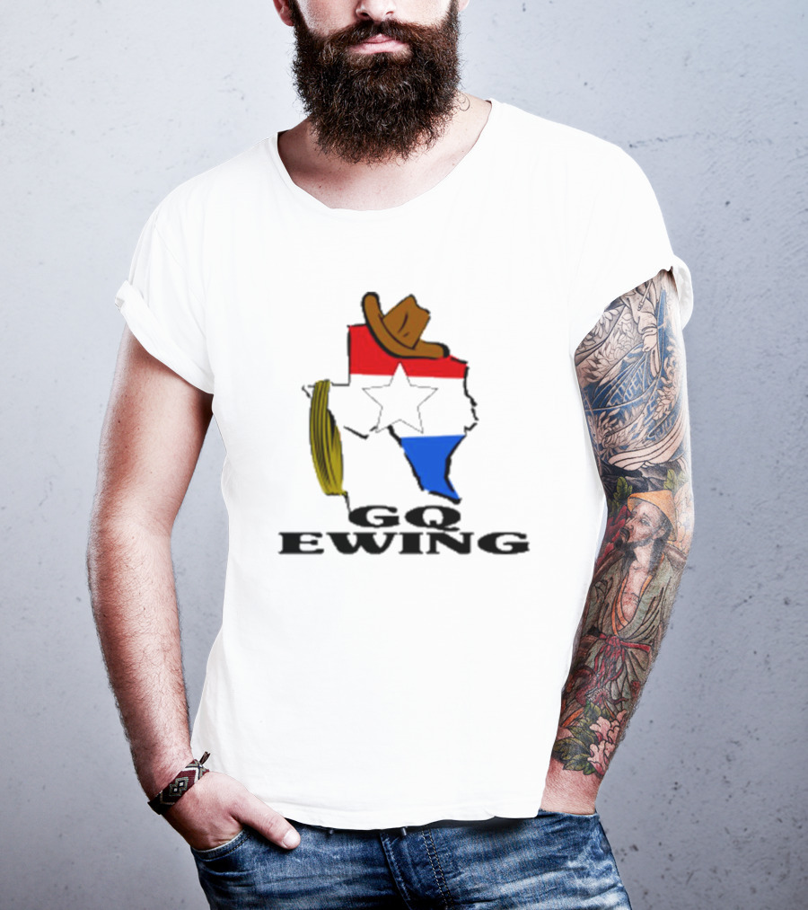 Lone Star GQ Ewing Texas Hat Star Colors T-Shirt