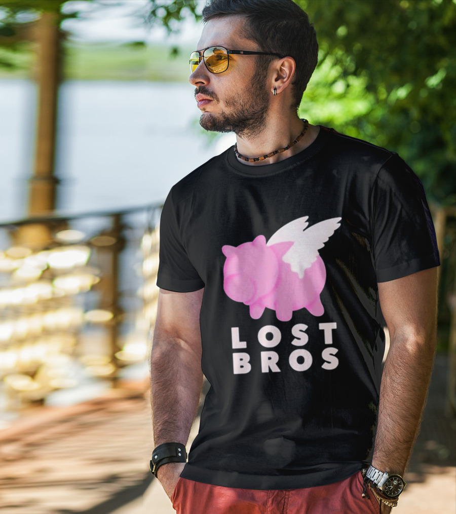 Lost Bros When Hamm Flies Pig With Wings T-Shirt