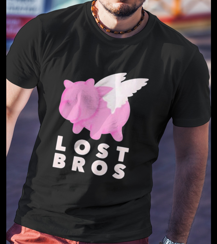 Lost Bros When Hamm Flies Pig With Wings T-Shirt