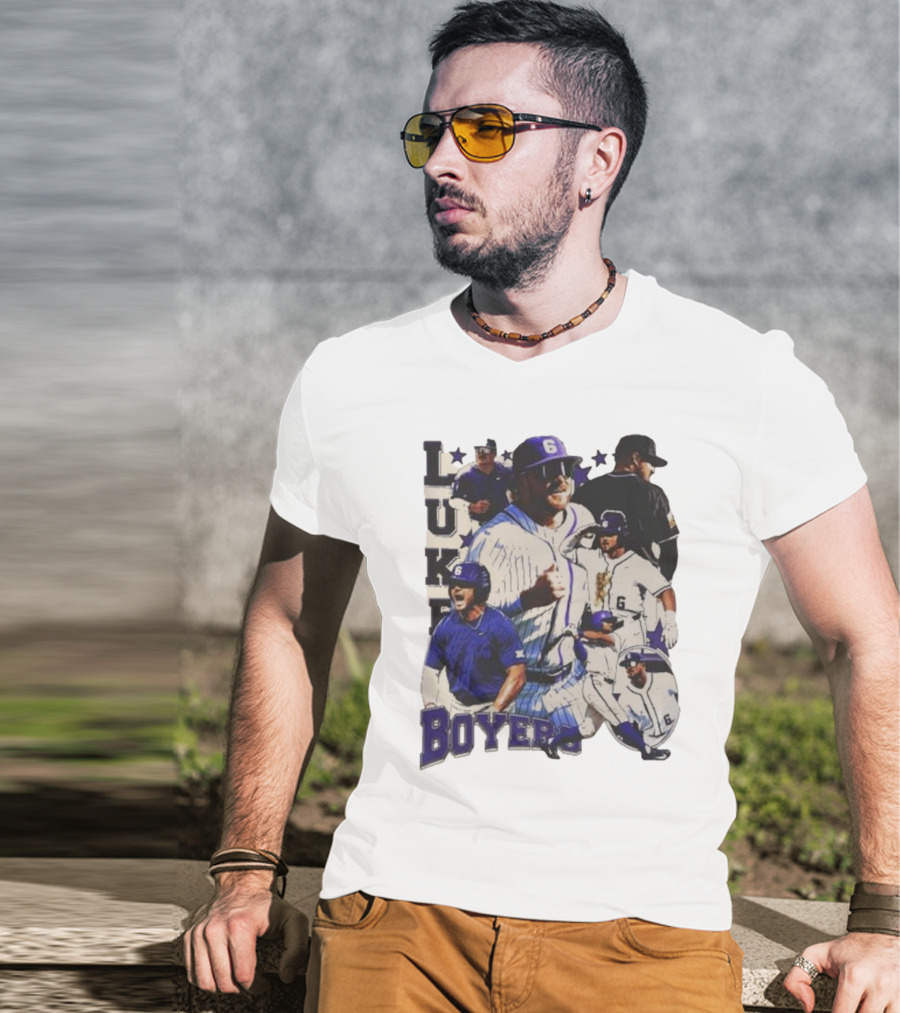 Luke Boyers TCU Horned Frogs Baseball 6 Multi-Action Highlights T-Shirt