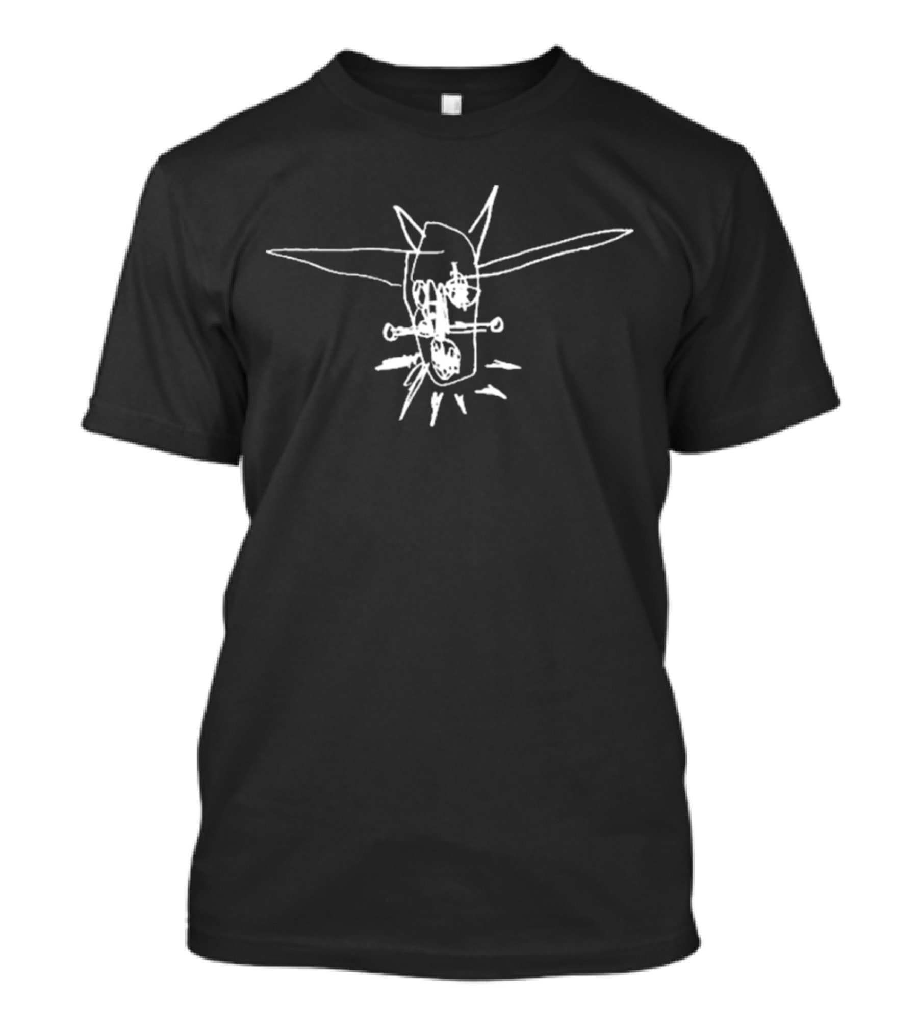 Mr.Yaldabaoth Poppy Updates Abstract Drawing With Crossed Lines T-Shirt