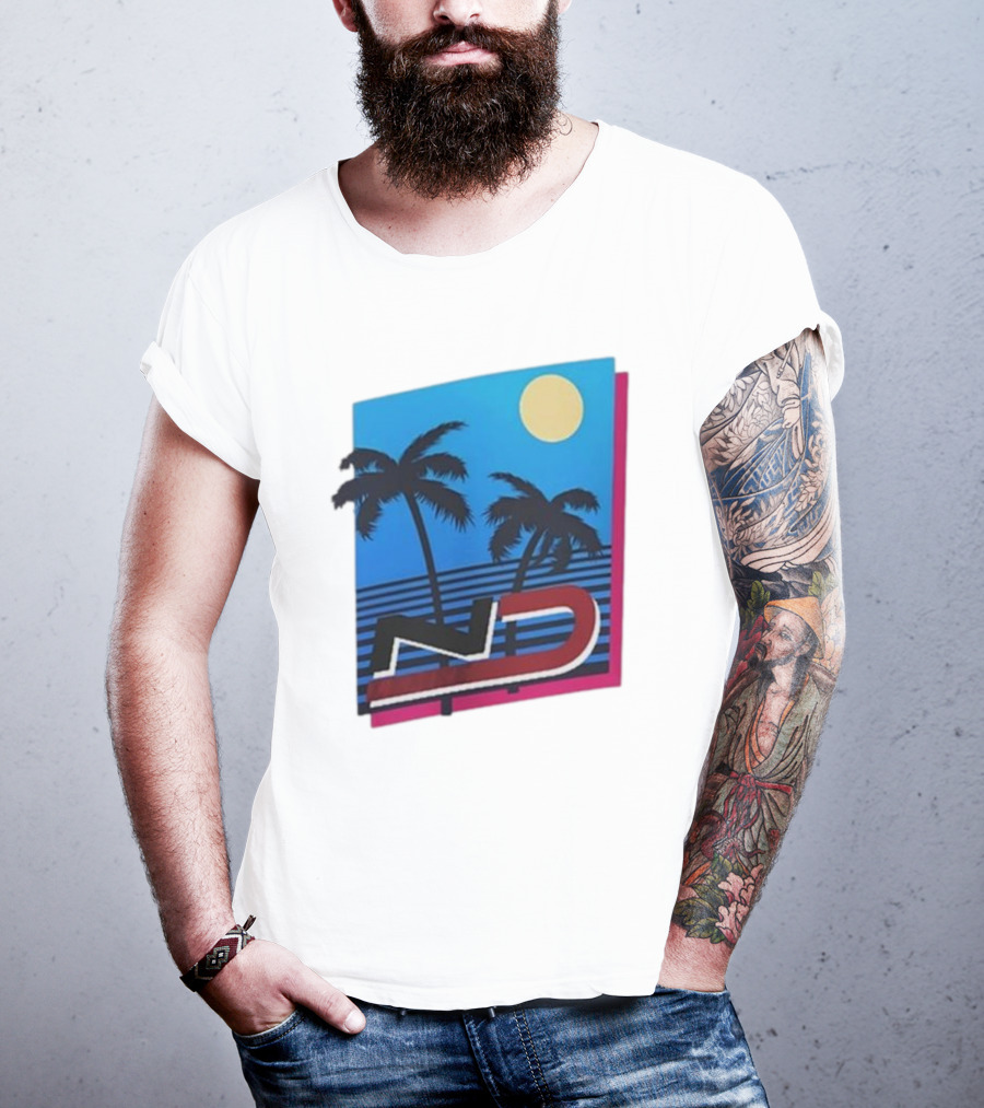 ND Natalie Decker Sunshine Season Palm Trees Moonlit Vibes T-Shirt