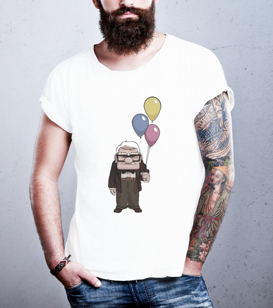 Nika Carl Fredricksen From Up Costume Geno Balloons Character T-Shirt